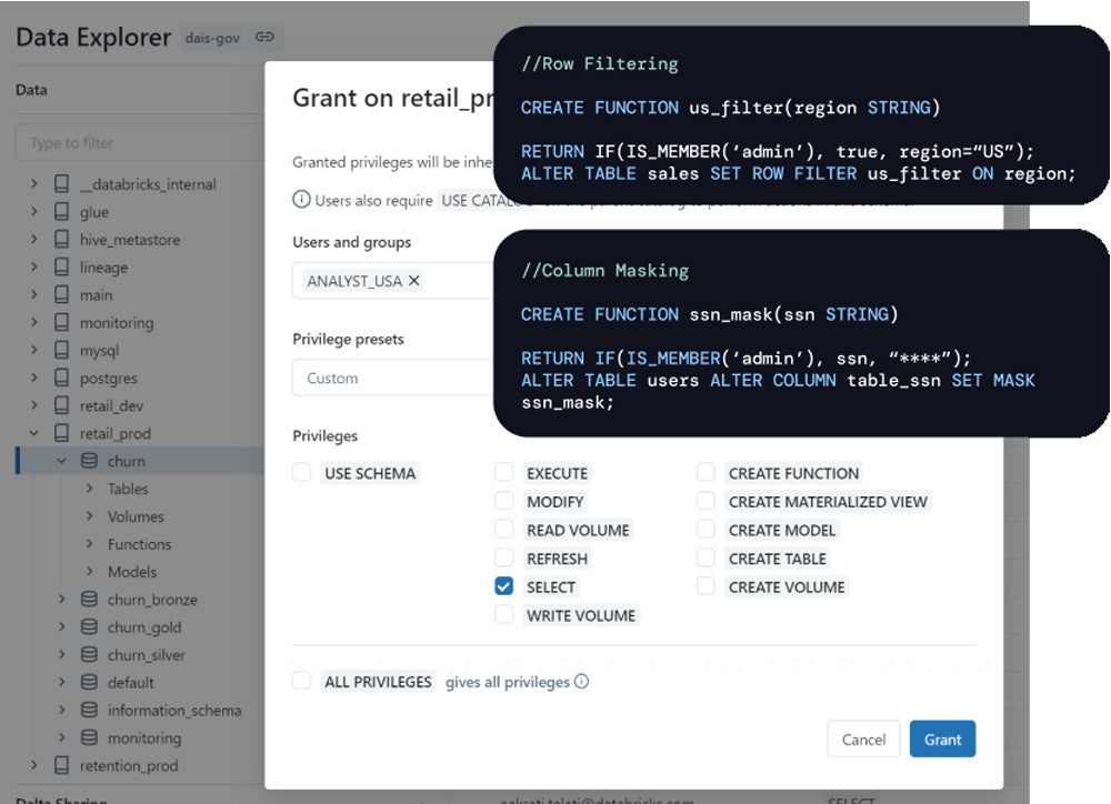 Databricks interface screenshot.