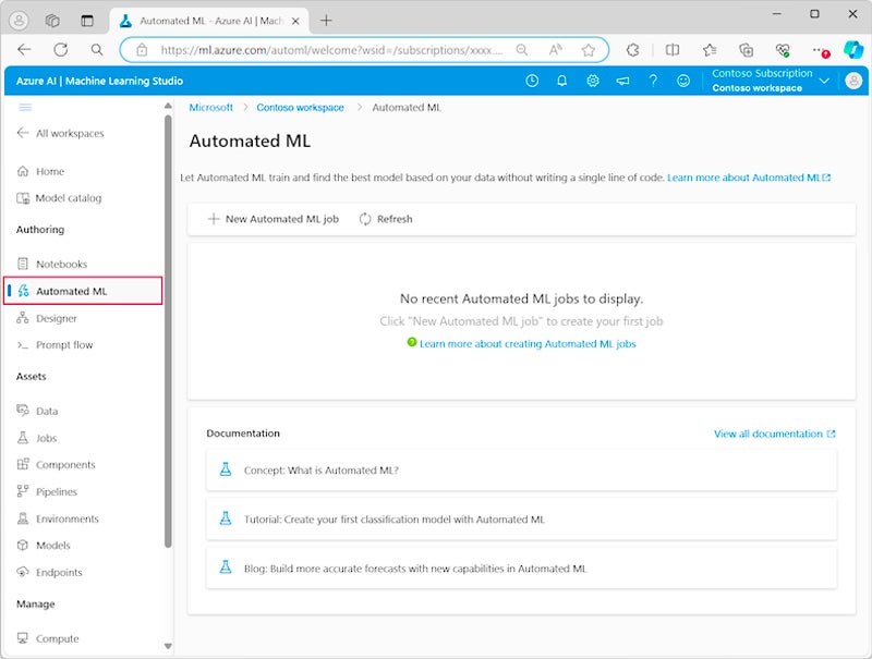 Azure ML's Automated ML feature.