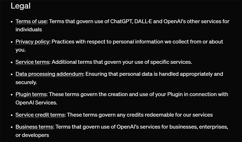 OpenAI policies.