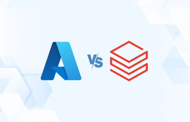 Versus graphic featuring the icons of Microsoft Azure ML and Databricks.