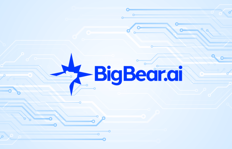 News graphic featuring the BigBear.ai logo.