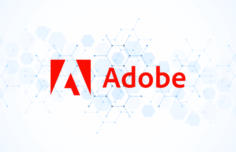 News graphic featuring the logo of Adobe.