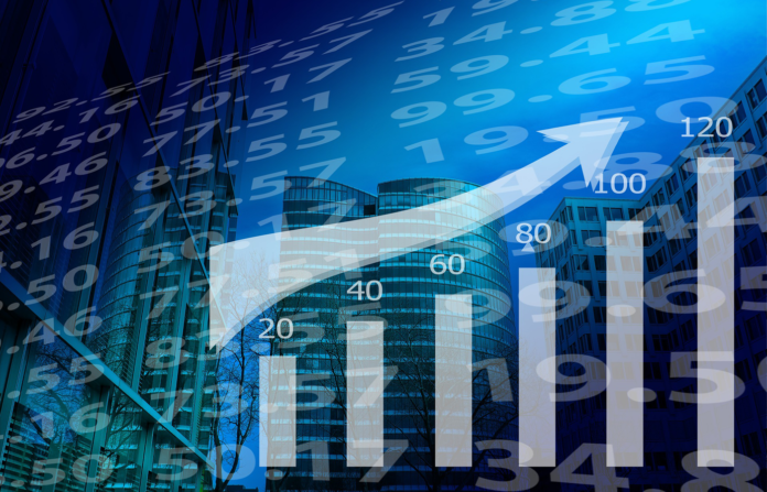 Abstract business and stocks data concept.